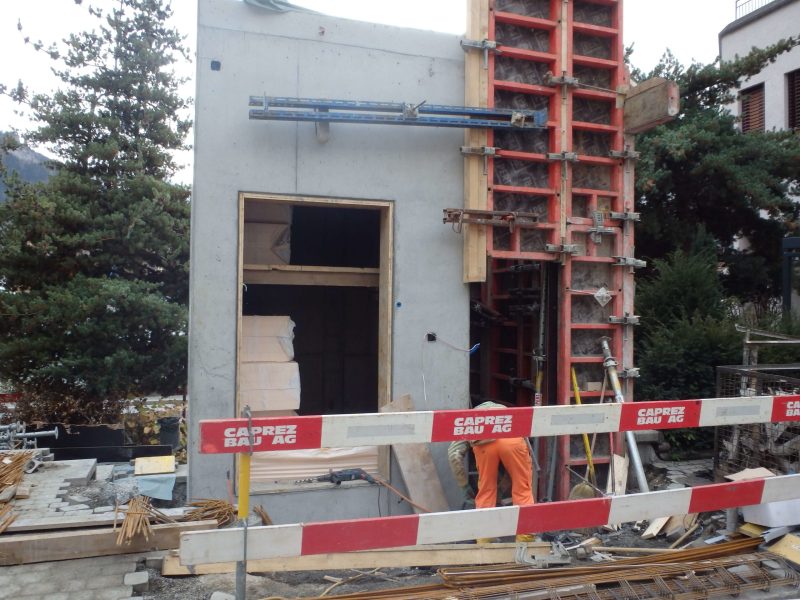 04 Lifteinbau Parkhaus Regionalspital Ilanz Stand Liftschacht