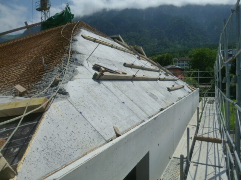 06 Villa Schaan Betonierarbeiten Dach